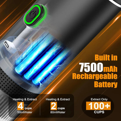 Mini Coffee Maker, Electric Espresso Machine, One Button Capsule Espresso Maker with Fast Self-Heating, Travel Coffee Machine for Home Office Camping